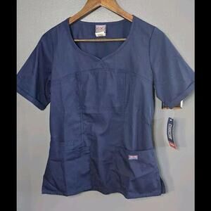 Cherokee Navy Modern Classic Scrub Top Women's Size XS 4746 NAVW